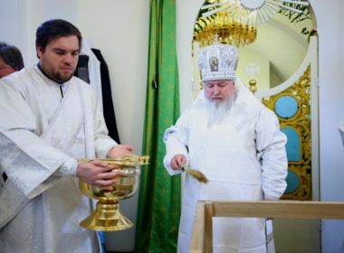 Правящий архиерей совершил освящение храма Святой Троицы станицы Новотроицкая