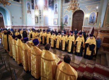 Перед началом форума искусств «Золотой Витязь» в Казанском соборе был совершен молебен