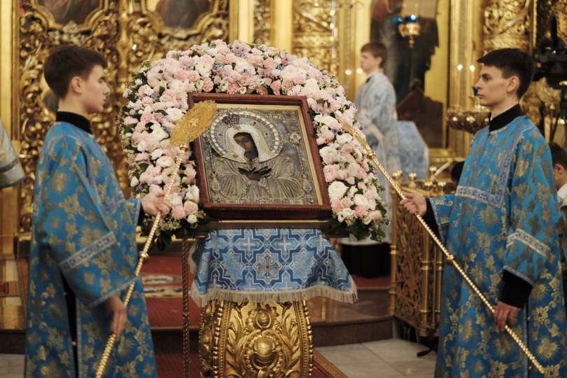 Верующие призываются на молитву с Патриархом в своих домах во время объезда Москвы с иконой Божией Матери «Умиление»