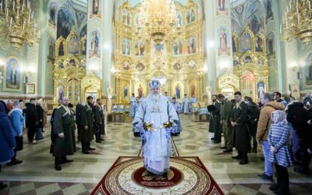 В Неделю о мытаре и фарисее митрополит Кирилл совершил Литургию в Казанском соборе