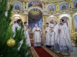 В Рождественский сочельник митрополит Кирилл совершил Литургию в Андреевском соборе Ставрополя