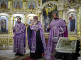 В канун Недели Торжества Православия в Андреевском соборе было совершено всенощное бдение