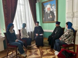 Председатель информационного отдела Ставропольской епархии провел рабочую встречу с юнкорами Архиерейского казачьего конвоя