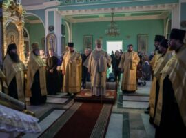 Митрополит Кирилл совершил всенощное бдение в Андреевском соборе города Ставрополя