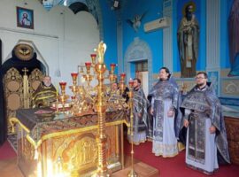 В храме Успения Божией Матери села Кочубеевское прошла общая исповедь и собрание духовенства Ольгинского округа
