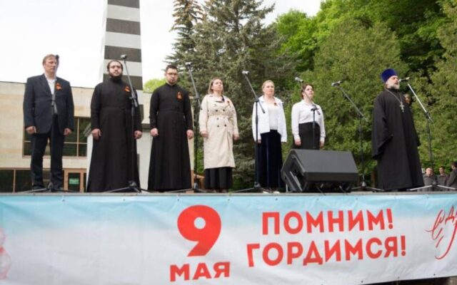 Проректор Ставропольской духовной семинарии принял участие в торжественном открытии Стены памяти «Народная Победа»
