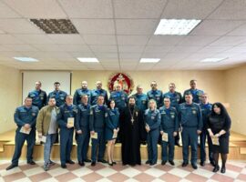 Председатель епархиальной комиссии по взаимодействию с МЧС провел беседу с личным составом ГУ МЧС по СК