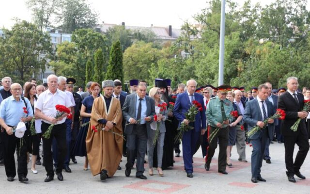Духовенство епархии приняло участие в памятной акции, посвященной Дню солидарности в борьбе с терроризмом