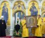 Митрополит Кирилл сослужил Святейшему Патриарху при освящении главного воинского храма Южного военного округа