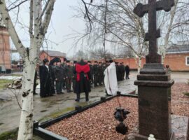 В городе Новоалександровске почтили память атамана Андрея Ханина