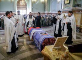 В Казанском соборе состоялось отпевание участника СВО, выпускника Архиерейского казачьего конвоя