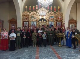 В храме Казанской иконы Божией Матери города Невинномысска молодые казаки принесли присягу