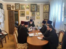 В храме святого великомученика Пантелеимона города Ставрополя прошла работа заседания председателей епархиальных отделов по взаимодействию с казачеством епархий, расположенных на территории ТВКО