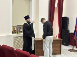 Благочинный Новоалександровского округа принял участие в работе отчетно-выборного Круга Новоалександровского городского казачьего общества