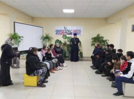 Настоятель храма Преображения Господня села Янкуль провел беседу с жителями села