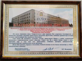 Заместитель руководителя миссионерского отдела епархии награжден благодарственным письмом краевой Думы