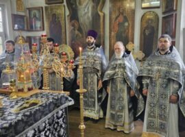 В храме Святой Троицы села Донского собором духовенства Донского округа совершена Литургия Преждеосвященных Даров