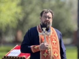 Благочинный Изобильненского округа совершил панихиду по погибшим ликвидаторам последствий Чернобыльской катастрофы