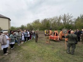 В Новоалександровске совершен молебен на месте строительства храма святого великомученика Георгия Победоносца