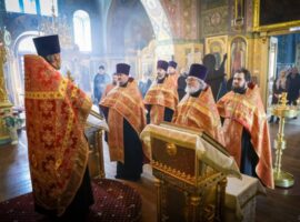 Духовенство епархии совершило заупокойную литию в Свято-Успенском храме города Ставрополя