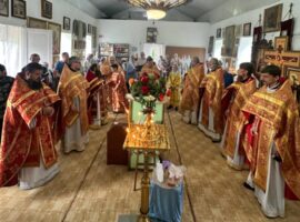 Память священномученика Димитрия Семенова почтили в храме Воздвижения Креста Господня села Бешпагир, где служил святой